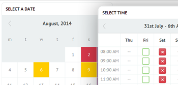 Time Slots Booking Calendar Layouts